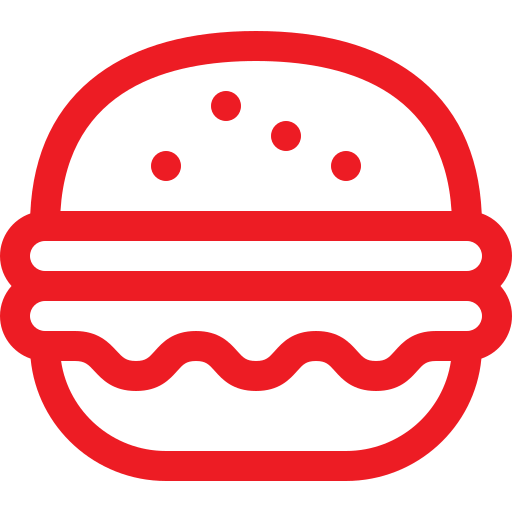 A red burger icon